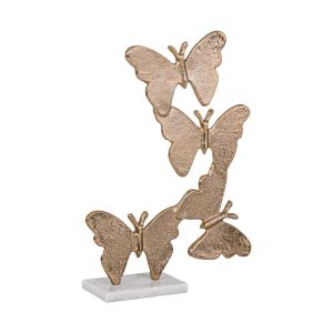 Decorative figure butterflies antique gold color 28X9X38CM