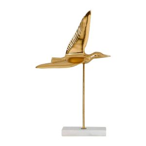 Decorative bird figure antique gold color 20X9X36CM