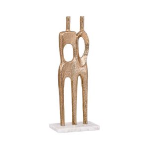 Decorative figure of a human body, antique gold color, 15X6X40CM