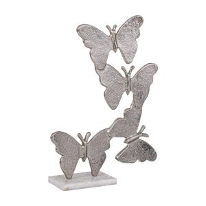 Decorative figurine butterflies nickel color 28X9X38CM
