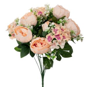 Decorative cream-colored flower bush
