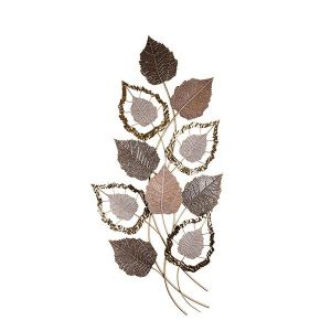 Decorative leaves metallic gold - brown 63.5X5X129XCM