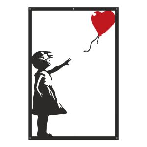 Wall decoration Balezo black metal 35x0.15x50cm