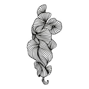 Wall decoration Bilem black metal 20x0.15x50cm