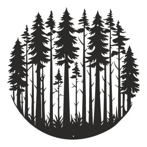 Wall decoration Foren black metal D50x0.15cm