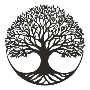 Wall decoration Lifeto black metal D80x0.15cm