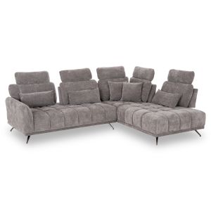 Десен ъглов 5-местен диван Myron SM3318.01R сив платеж 290X110-225X110H
