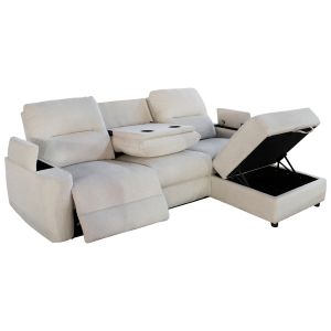 ДЕСЕН ЪГЛОВ ДИВАН SYNTHIA HM3308.01R С МЯСТО ЗА СЪХРАНЕНИЕ - БЕЖОВ ПЛАТ 246X159X97ВСМ.