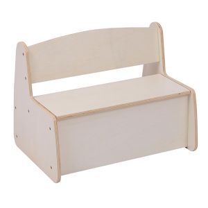 Children's bench with storage compartment Ricki HM18342.01 MDF and plywood in natural/cream color 63X43X47 cm.