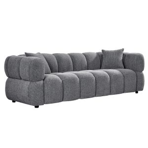 Диван 3-местен Norika HM3331.01 сив дамас 228X91X72HCM.