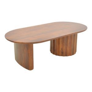 Дизайнерска холна маса Flute Bold масив мангово дърво венге 130x65x40Eκ