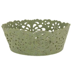 Green felt decoration for flower pot 20X20X8 cm