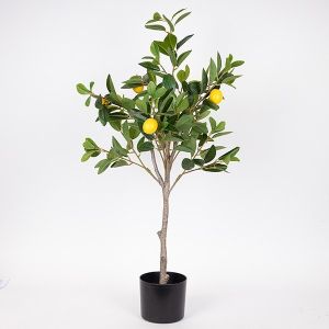 Artificial lemon tree with plastic pot fabric-plastic-iron 90 cm