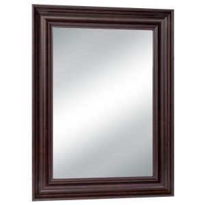 Brown plastic rectangular mirror (wood effect) 80X120 cm