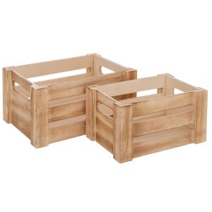 Комплект 2 щайги от естествено дърво 18X12X9 15X10X8 см