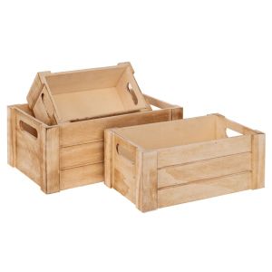 Комплект 3 щайги от естествено дърво 27X17X11 23X14X9 19X11X8 см
