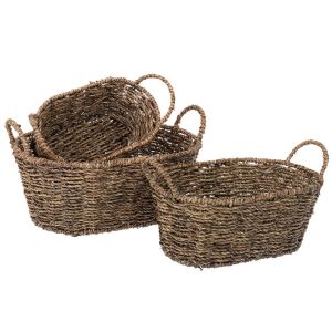 Комплект от 3 кошници с дръжки 35X25X14 30X20X12 25X15X10СМ