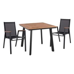 3-piece set with table 80X80X73В and aluminum photo frames in charcoal color FB910542.05F