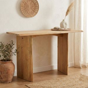 Mende console, solid acacia wood in natural shade, 110x50x76cm