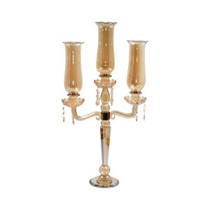 Crystal candlestick for 3 candles FL6506 champagne color 36X69CM