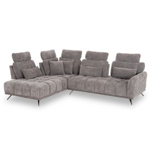 Ляв ъглов 5-местен диван Myron SM3318.01L сив платеж 290X110-225X110H