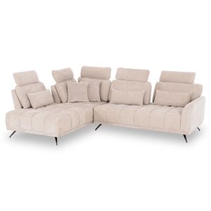 Ляв ъглов 5-местен диван Myron SM3318.02L екру платов 290X110-225X110H
