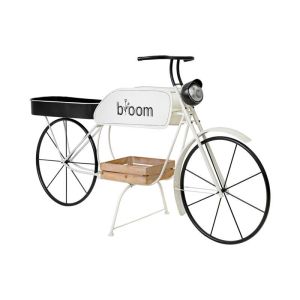 Metal decorative retro motorcycle Bloom white-black color 188X57X103CM