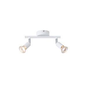Metal movable spotlight 2XGU10 Max 7W 220X80X125MM white Arte Illumina Vorras