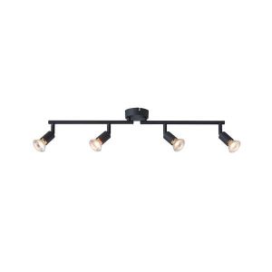 Metal movable spotlight 4 lights 4XGU10 Max 7W 600X80X125 mm black Arte Illumina Vorras