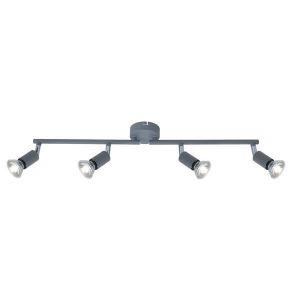 Metal movable spotlight 4 lights 4XGU10 Max 7W 600X80X125MM gray Arte Illumina Vorras