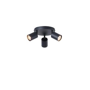 Metal spot 3LIGHT 3XGU10 Max 7W Ø180X135MM black Arte Illumina Olymp