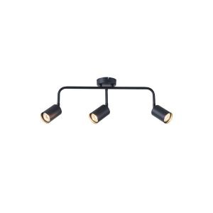 Metal spotlight 3 lamps 3XGU10 Max 7W 500X230 mm black Arte Illumina Olymp