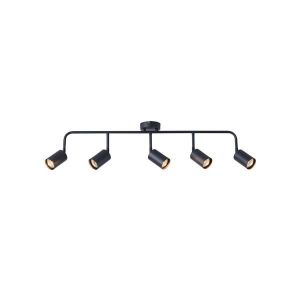 Metal spotlight 5 lamps 5XGU10 Max 7W 800X230 mm black Arte Illumina Olymp