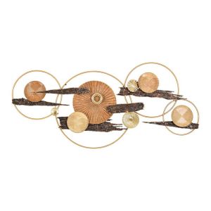 Metal wall decorative sign FL0786 brown-gold-beige color 119X5X57CM