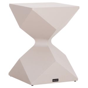 Low side table Zander SM6494.02 cream-white aluminum 32X32X45 cm.