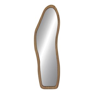 Quene mirror made of MDF in natural color 50x1.5x150cm