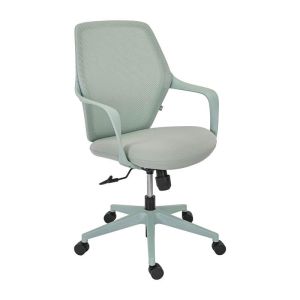 Офис стол FL921 зелен плат зелена рамка 63X57X92-102СМ