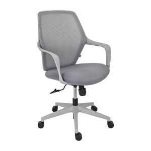 Офис стол FL921 сив плат сива рамка 63X57X92-102СМ