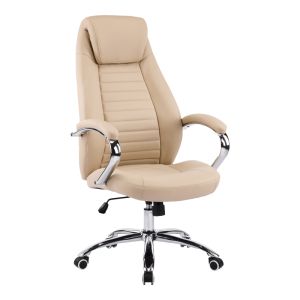Офис стол Sonar бежов, PU 61x57x120-128см