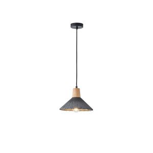 Полилей каучук дърво-бетон единична лампа 1XΕ27 Max 15W Ø250X1680MM черен Arte Illumina Gesso
