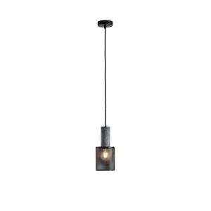 Полилей от бетон и метал, единична лампа, 1XΕ27 Max 15W Ø120X1760MM, черен, Arte Illumina Scouro
