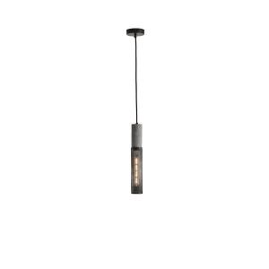 Полилей от бетон и метал, единична лампа, 1XΕ27 Max 15W Ø65X1880MM, черен, Arte Illumina Scouro
