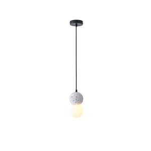 Полилей от бетон и стъкло, единична лампа, 1ΧG9 Max 7W Ø100X1710MM, бял, Arte Illumina Salpico