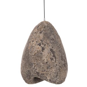 Полилей с камък, текстил Stoner (s) FB94417.04 сива-- 37X30X45ВСМ.