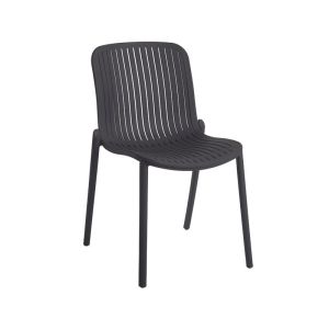 Polypropylene garden chair Callia black color 58X57X82CM