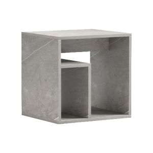 Doublelo side table, gray-beige, marble imitation, 40x35x40cm