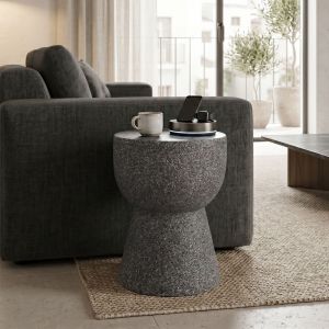 Side table Efria Stone grey matt MGO D33x46cm
