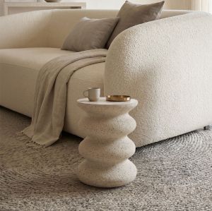 Помощна маса Venezia Stone Fenfeno екрю мат MGO D33x40см