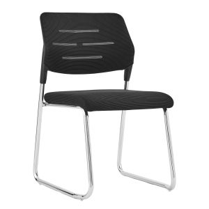Посетителски стол Trabbel HM1211.01 черен мрежест плат - метални крака 48X50X82ВСМ.