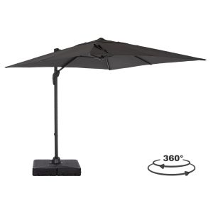 Professional umbrella 2.7X2.7M with water base Javante HM10857.01 gray aluminum and cyanur